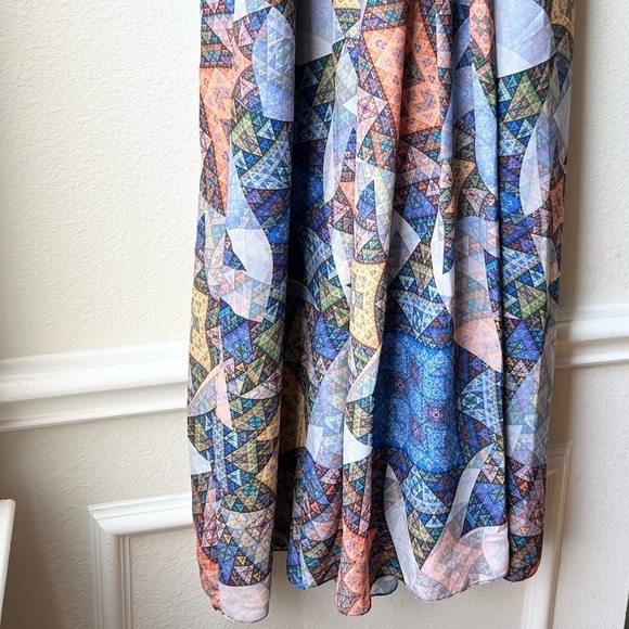 Anthropologie Ranna Gill Condesa Maxi Size M Geometric Studded Embroidered - Picture 11 of 16